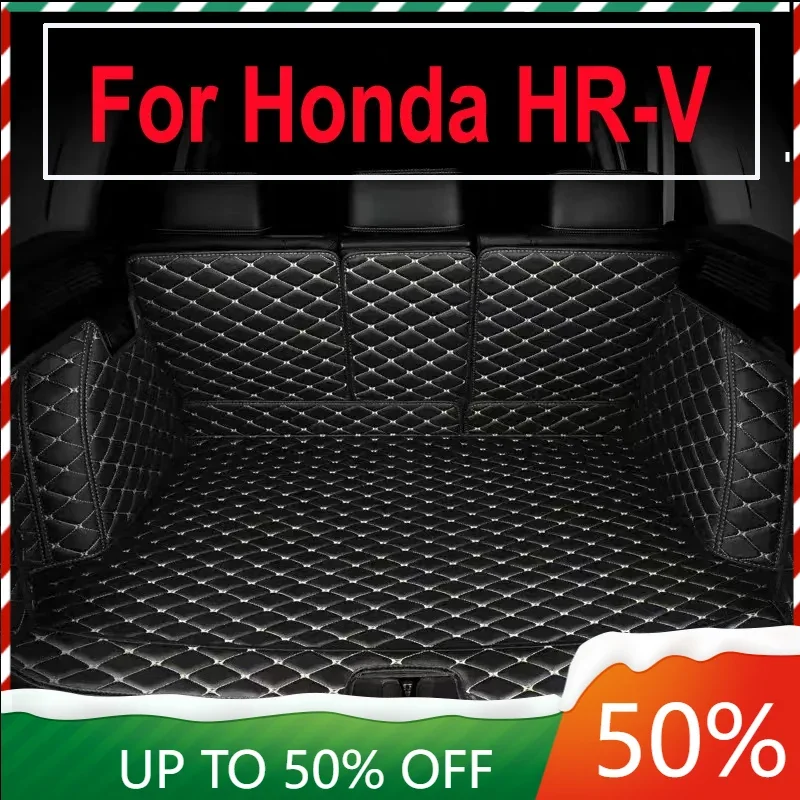 Car Trunk Mats For Honda HR-V Vezel RU 2022 2023 2024 5seat Leather Mat Car Trunk Storage Pads Maletero Car Accessorie Interior