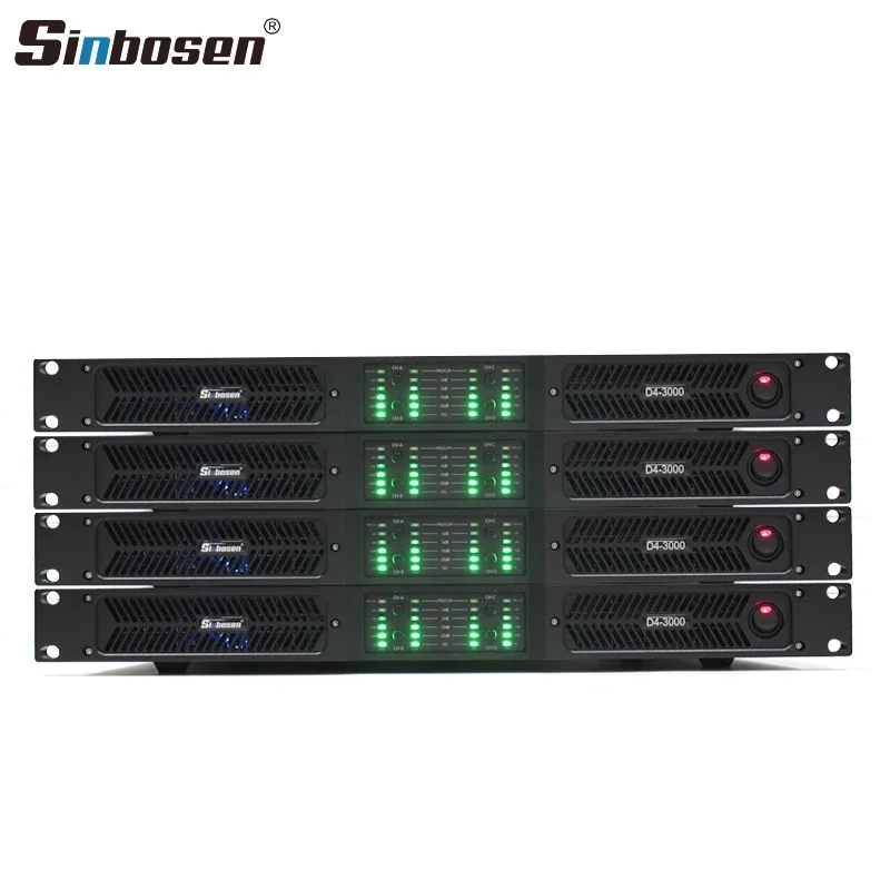 Sinbosen 3000 Watt Amplifier Machine D4-3000 Amplifier 4 Channel Musical Instruments Amplifiers