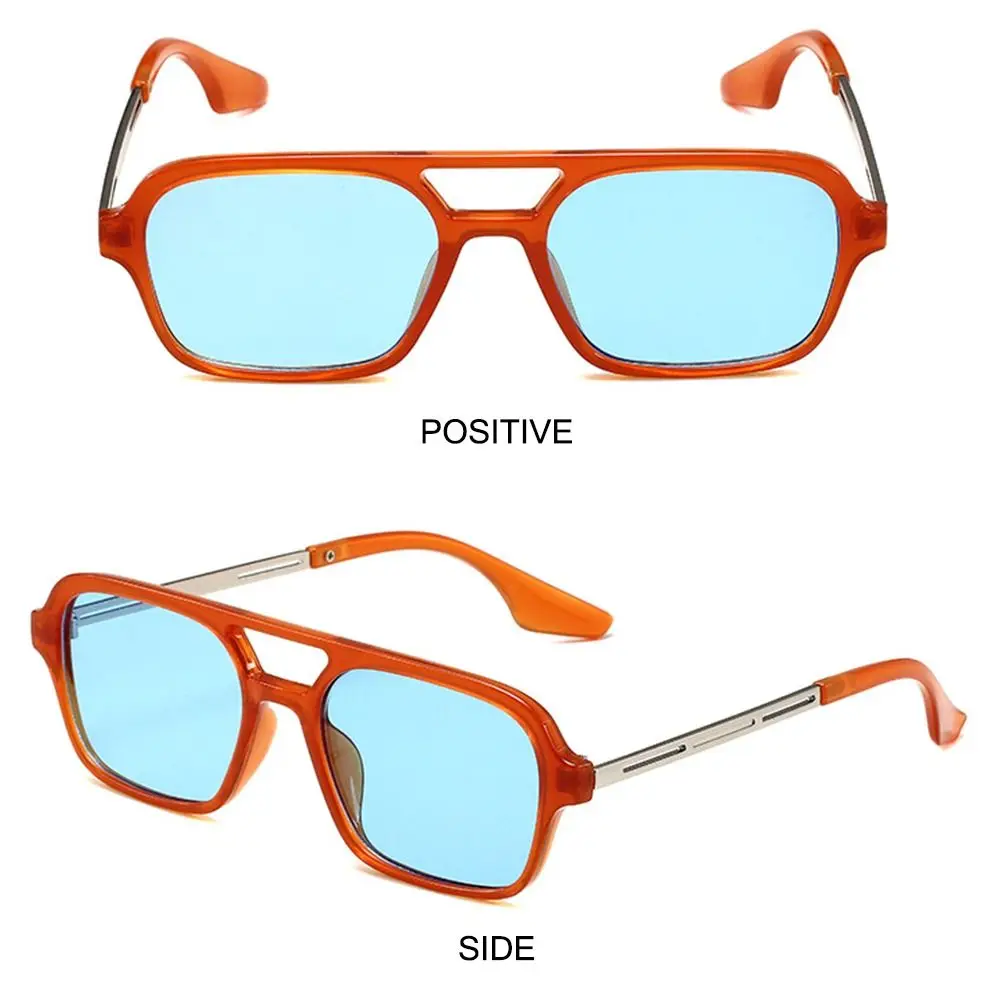 Vintage quadratische Sonnenbrille Retro großen quadratischen Rahmen 70er Jahre Sonnenbrille UV400 Schutzschirme Sommer brille für Frauen Männer