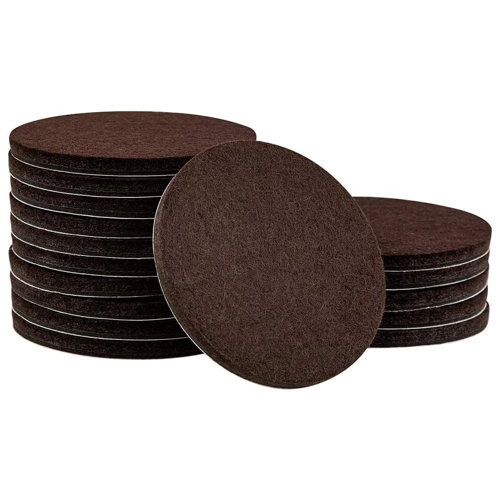 16 PCS Heavy Duty 3” Round Felt Furniture Pads - Scratch and Damage Resistant, Noise Reducing, Self-Adhesive