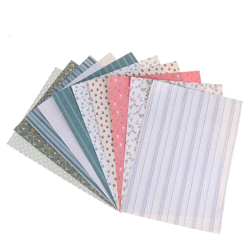 1:12 29*21cm casa de bonecas em miniatura cozinha banheiro sala de estar papel de parede