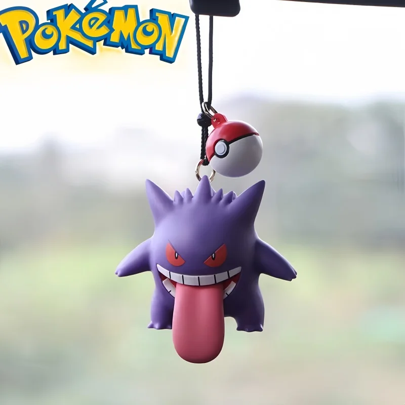 Pokemon Creative Cartoon Gengar Car Pendant 2024 New High-Grade Accessories Handmade Car Hanging Mirror For Man Special Gift Toy