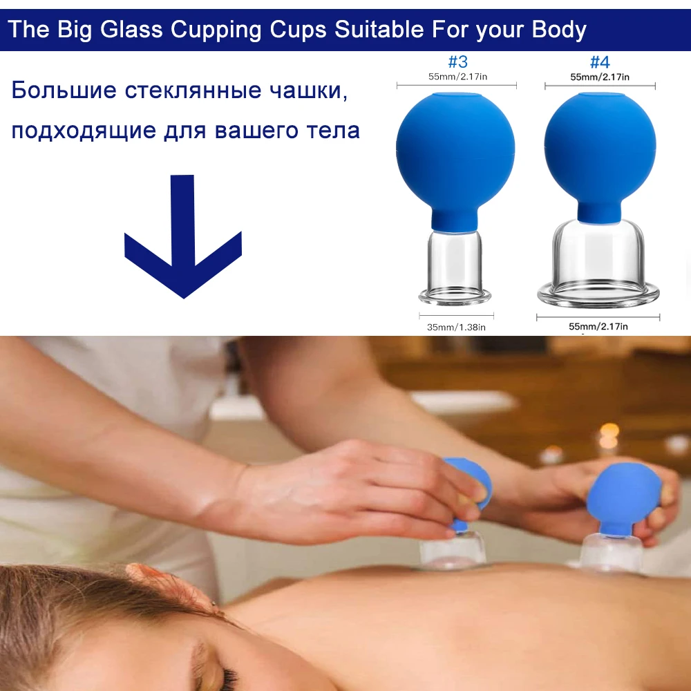 Copas de goma para masaje corporal, frasco de masaje con ventosas al vacío para cuerpo, espalda, cara, anticelulitis, quemador de grasa, terapia de ventosas chinas