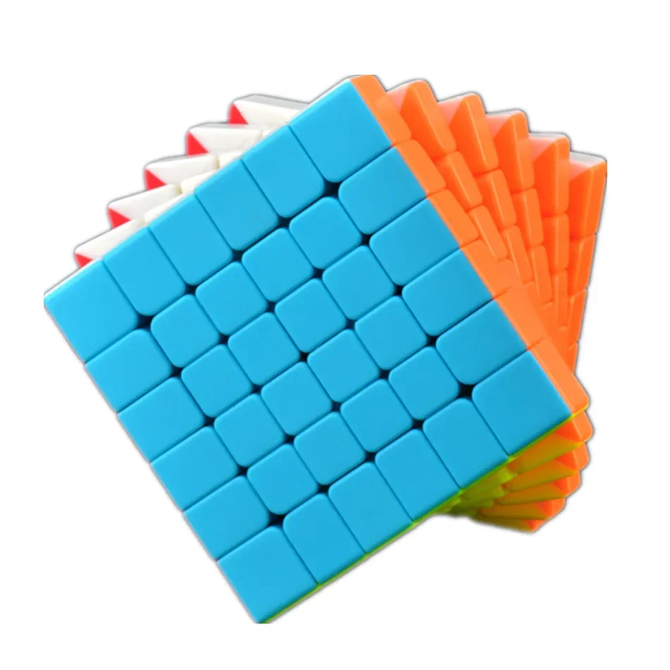 Qiyi 4x4 5x5 6x6 7x7 المهنية Speedcube الأسود وملصق المكعب السحري سرعة لغز للأطفال أطفال هدية