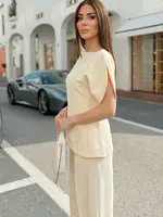 HH Women Elegant Solid Puff Sleeve Blouse Asymmetrical Hem O Neck T-Shirts 2026 Spring Fashion Female Streetwear Y2K Tops - Image 3
