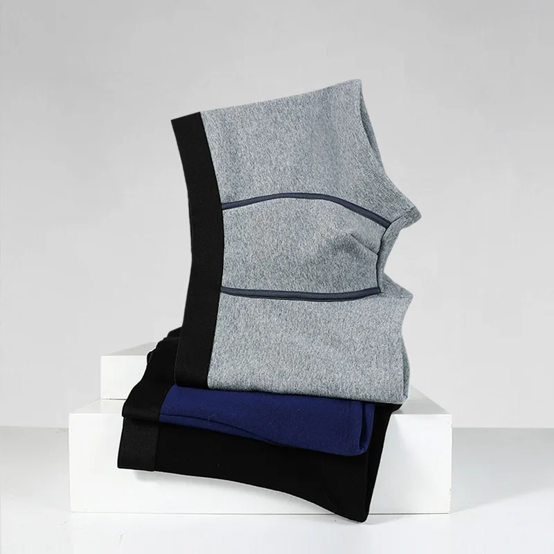 

5PCSMen's warm underpants with fleece and thickened, men's four-cornered trousers, autumn and winter cold-proof shorts