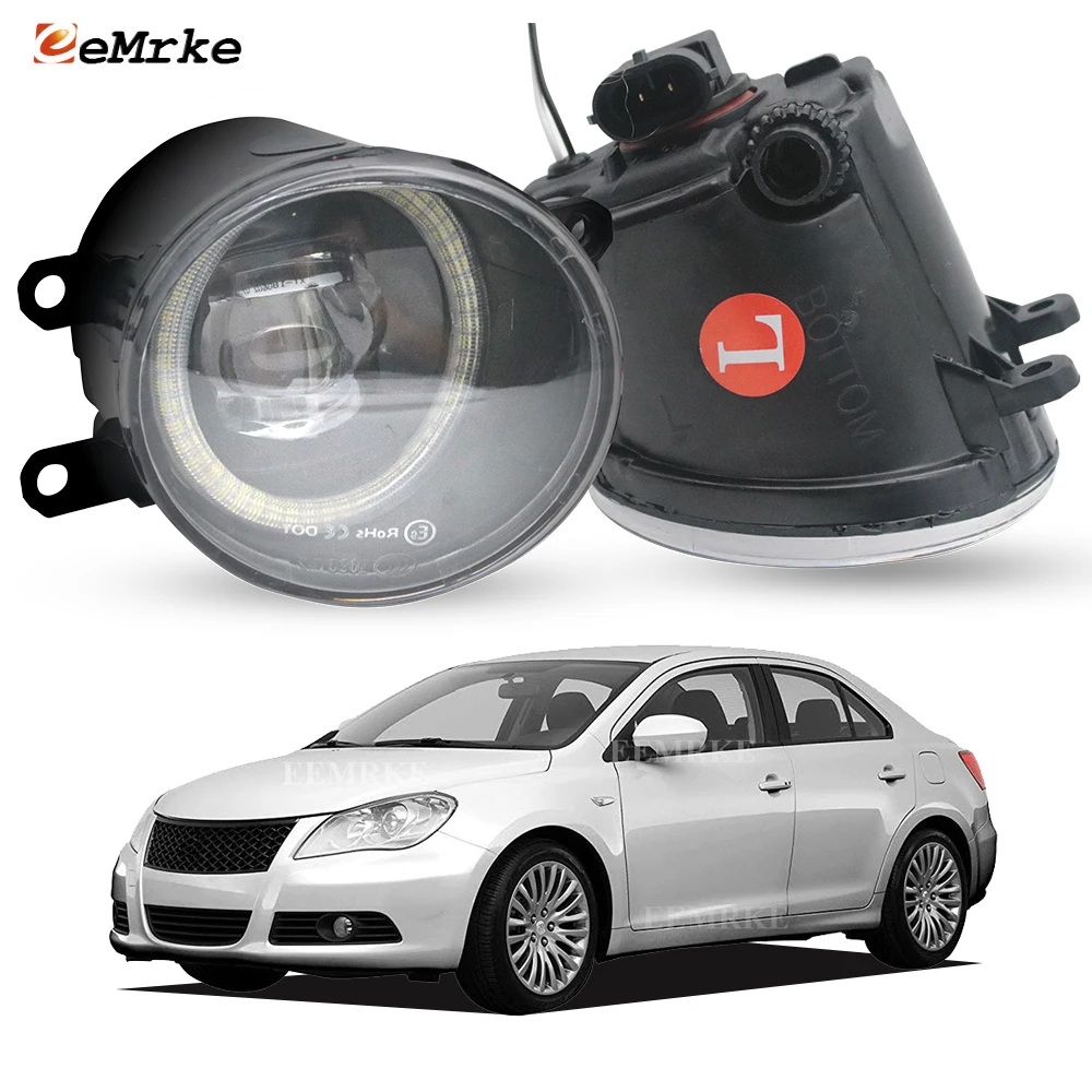 

LED Fog Lamp PTF Lens for Suzuki Kizashi 2010 2011 2012 2013 2014 2015 2016 Upgrade Angel Eye DRL Ring Width Indicator Day Light