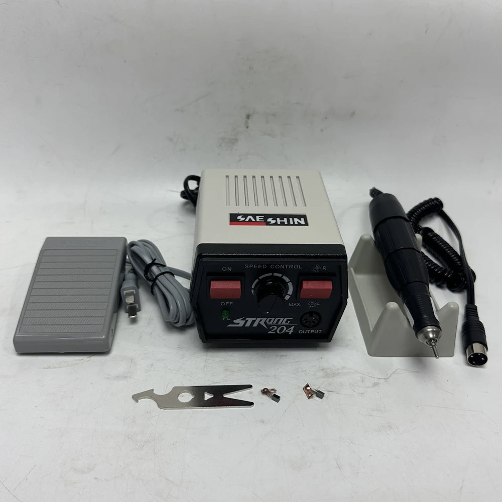 220V Nail Polishing Jewelry Tools 204 Micromotor Strong Goldsmith Wood Jade Engraver Handpiece Polishing Art Carving Machine