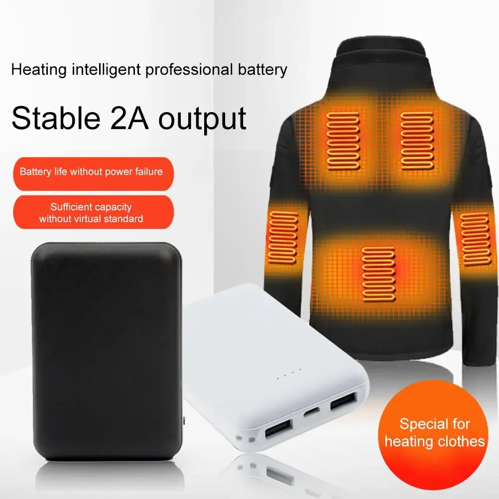 10000Ah Power Bank Portable Charging External Battery 5V 2.4A Fast Heating Vest Jacket Underwear