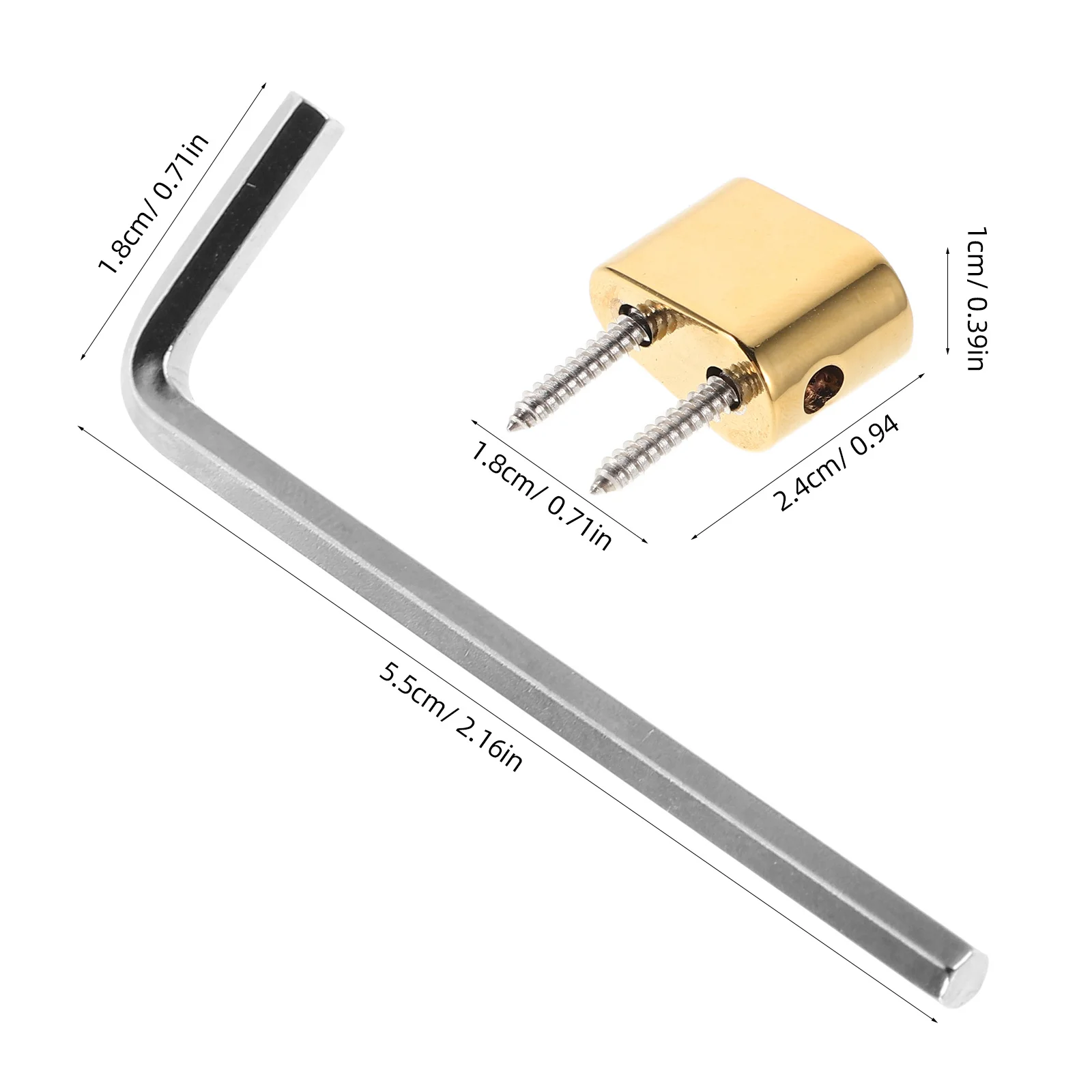 1 Set Headless Bass Bridge String Locks Goldene E-Bass String Sicherungsmutter Unabhängiges Design Robuste Struktur für Stabile
