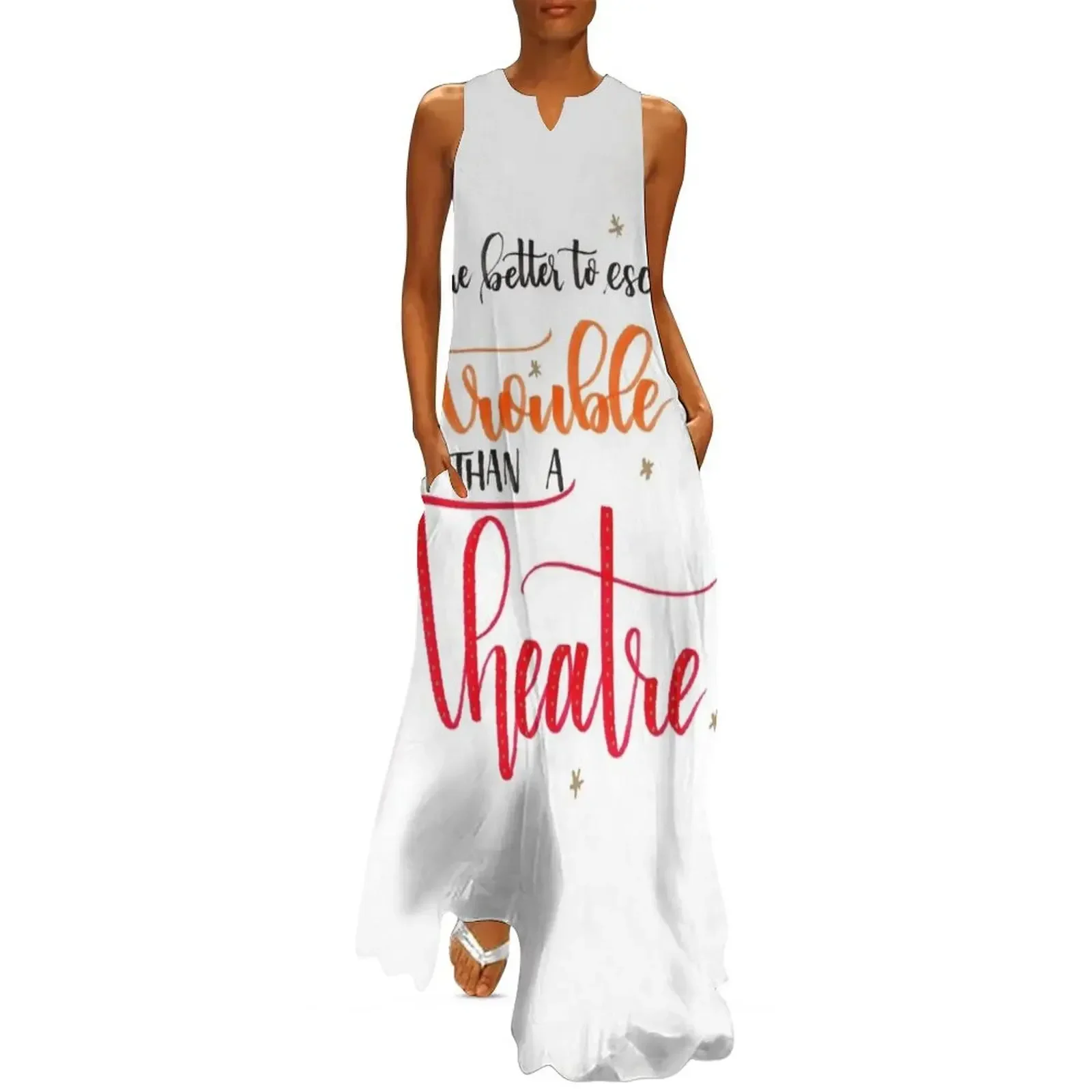 

Where Better to Escape Trouble than a Theatre Long Dress elegant dresses plus sizes summer dresses Dress