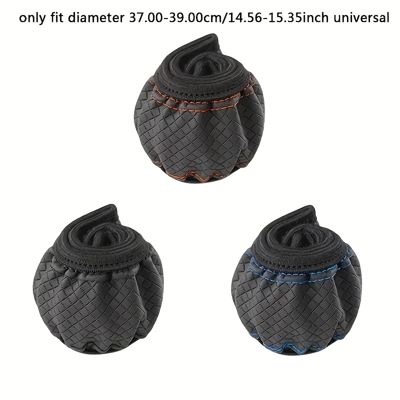 37-39CM Steering Wheel Cover Anti Slip Breathable Steering Cover Universal Microfiber Leather Steer Wheel Protector