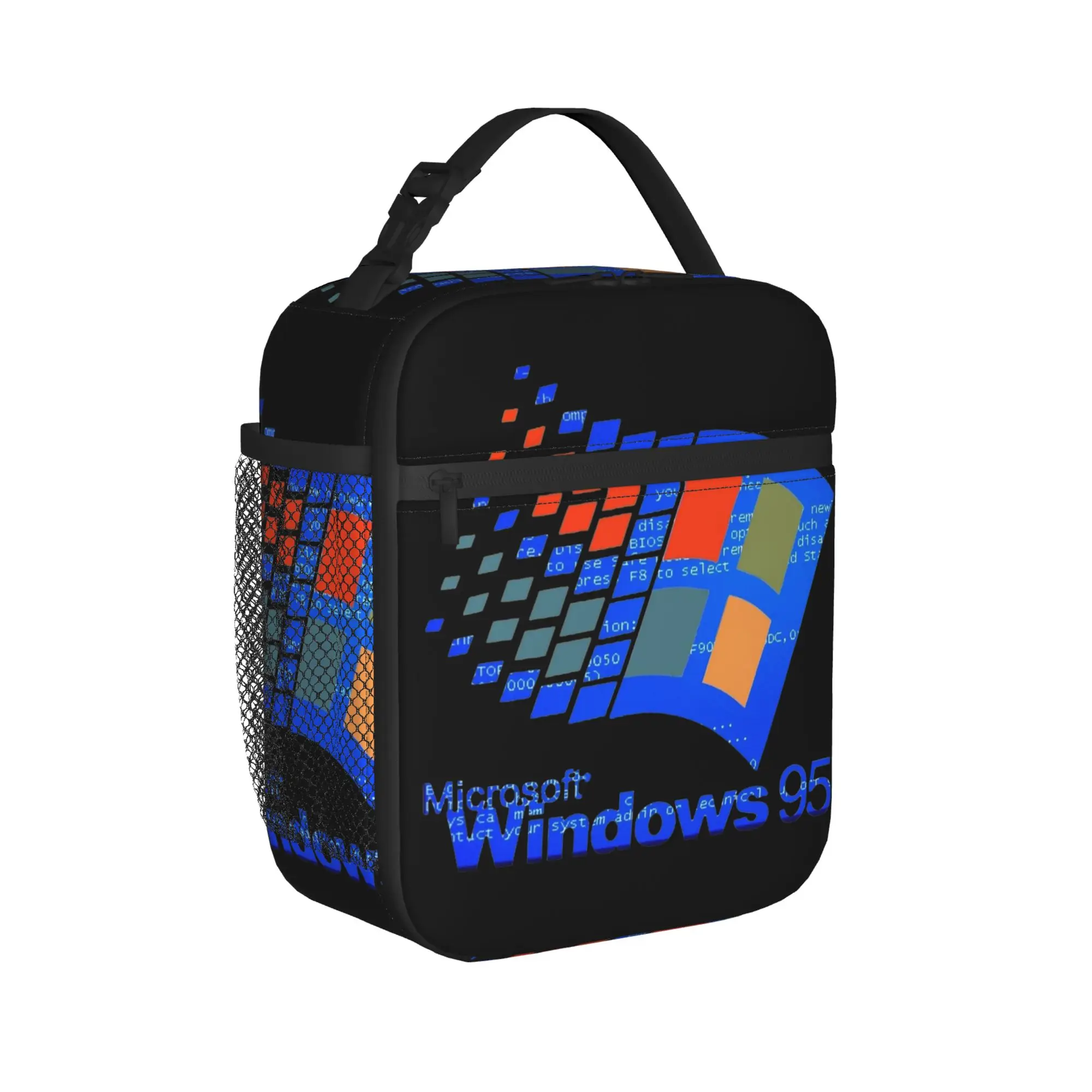 Windows 95 Blue Screen of Death Insulated Lunch Bags Meme Internet Computer Cooler Bag Tote Lunch Box College Picnic Men Women