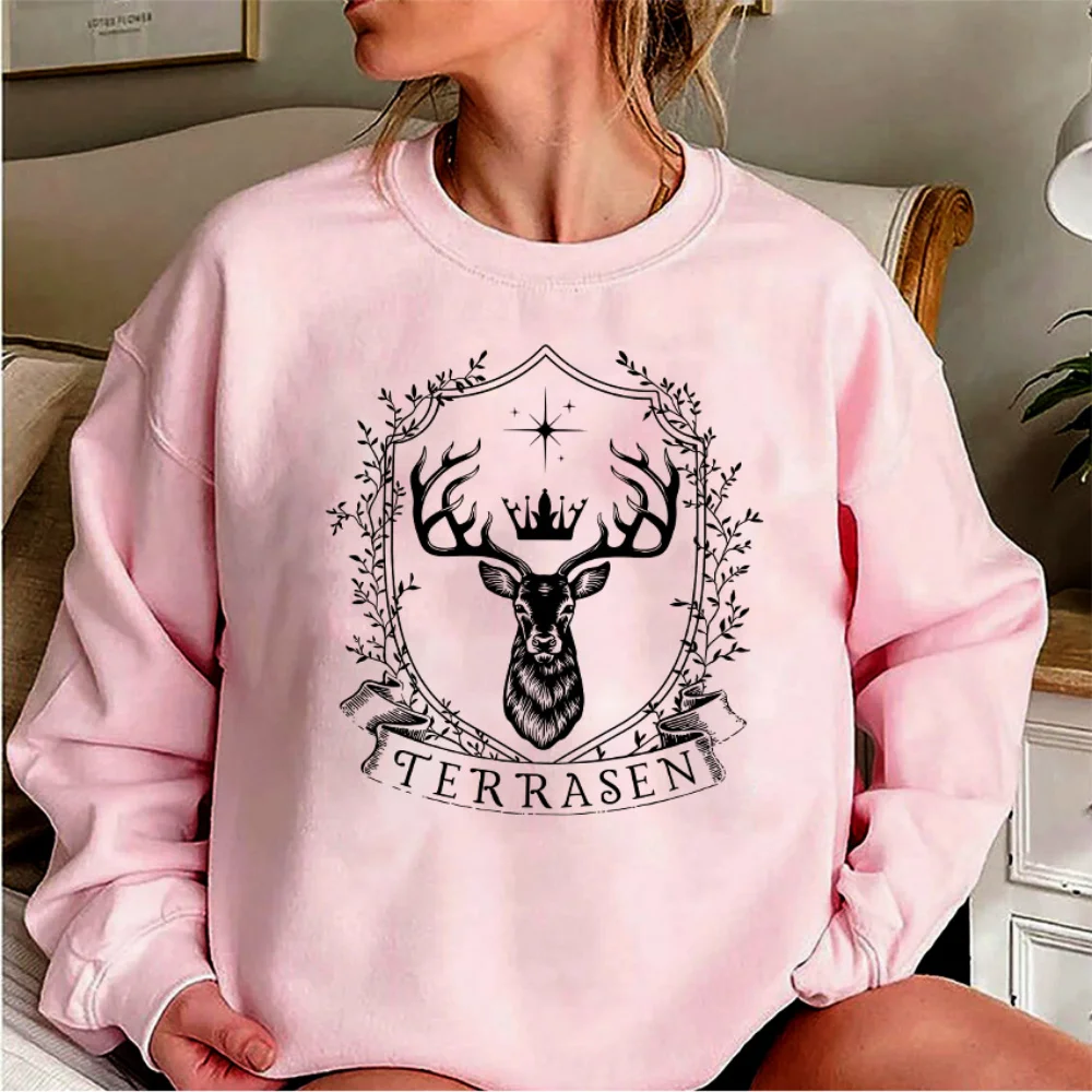 Terrasen Troon van Glas Sweatshirt Sarah J Maas Serie Hoodie TOG ACOTAR Vintage Pullover Vrouwen Crewneck Sweatshirts Fans Gift