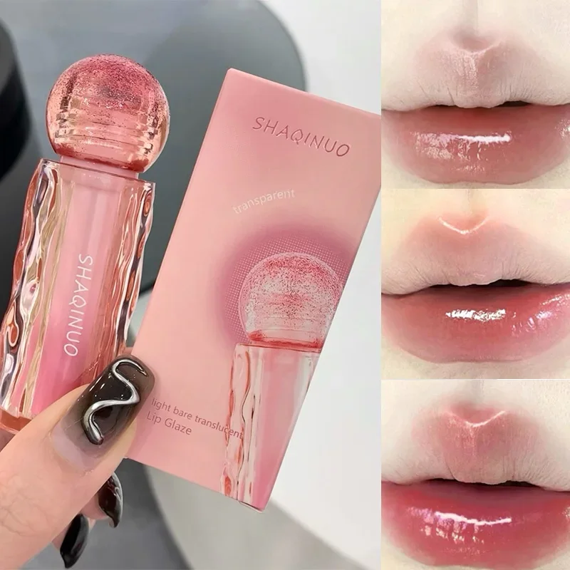 ملمع شفاه ديوي خفيف الوزن من كريستال بول مع تألق مرآة، ترطيب طويل الأمد ولون طبيعي لـ