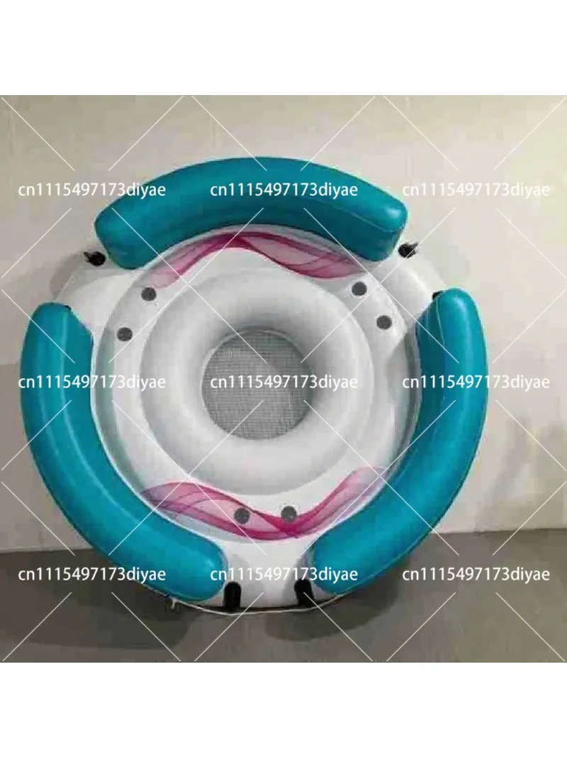 Inflatable Floating Island Water Sofa for Swimming Pool Lake Beach Lounger