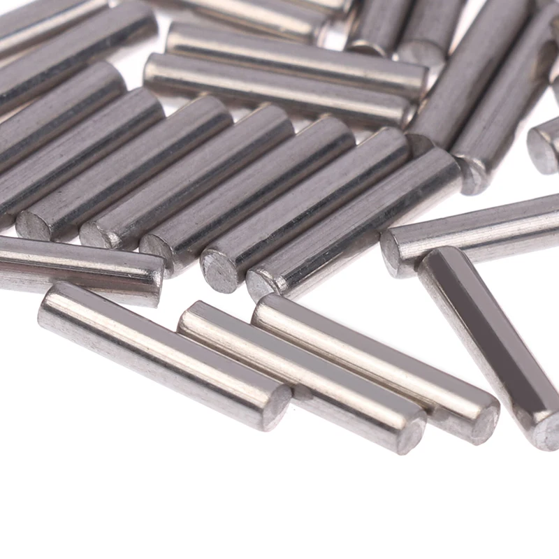 50Pcs/set Stainless Steel M2x10mm Hex Wheel Hub Nut Pins Cylindrical Locating Pins For RC Car