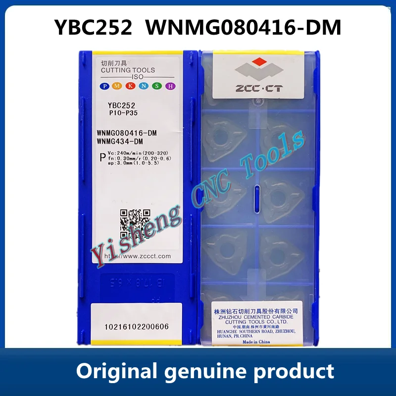 

Original ZCC CT WNMG080416-DM YBC252 Carbide Inserts CNC Turning Tool Lathe Cutter Tools