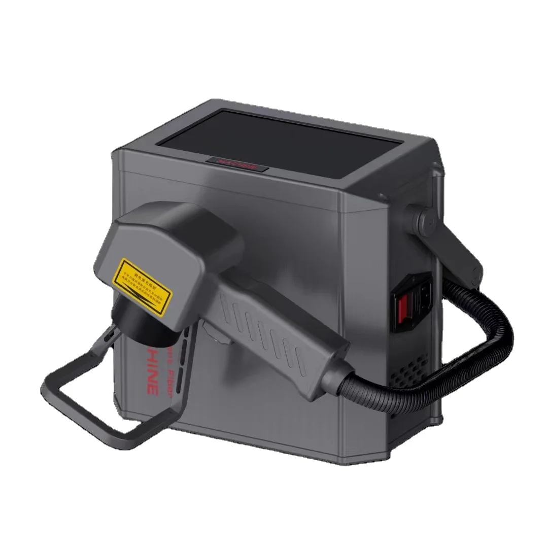 hand held la ser portable mini 30w 50w fiber la zer marking machine handheld las er marker las er engraving machine