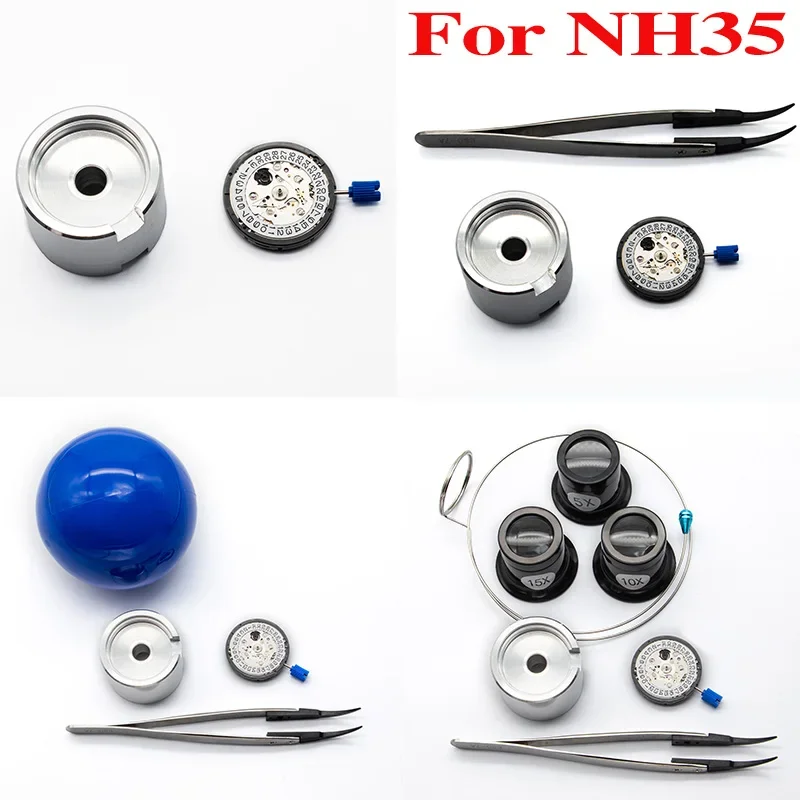 اليابان حقيقية NH35 الحركة الميكانيكية التلقائية عالية الدقة 24 جواهر وزارة الدفاع ساعة استبدال NH35A التاريخ عند 3:00 #2