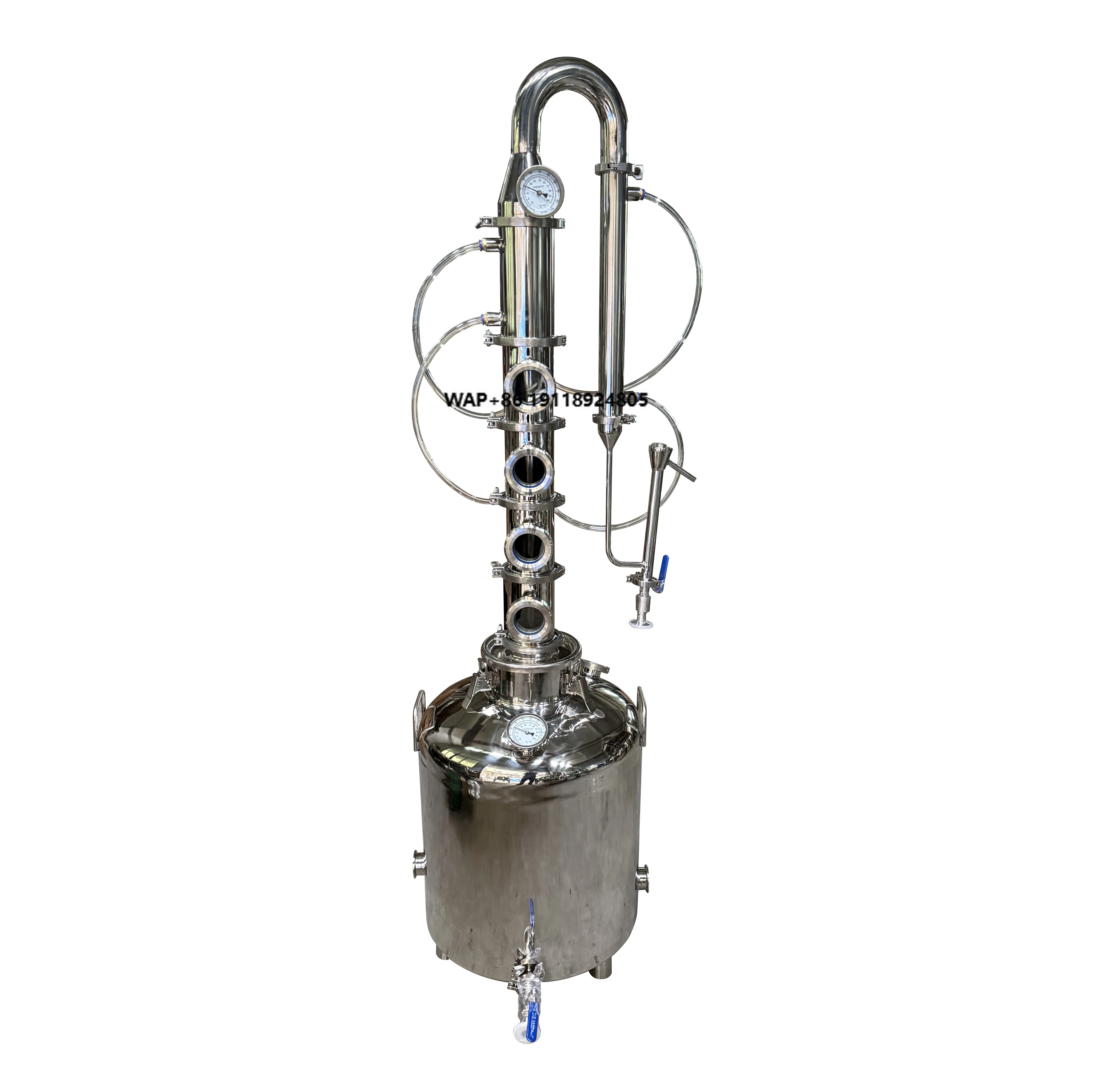 

80/100L Complete Distillation Boiler SUS 304 Distillation Brewing Equipment WineryCommercial Usage