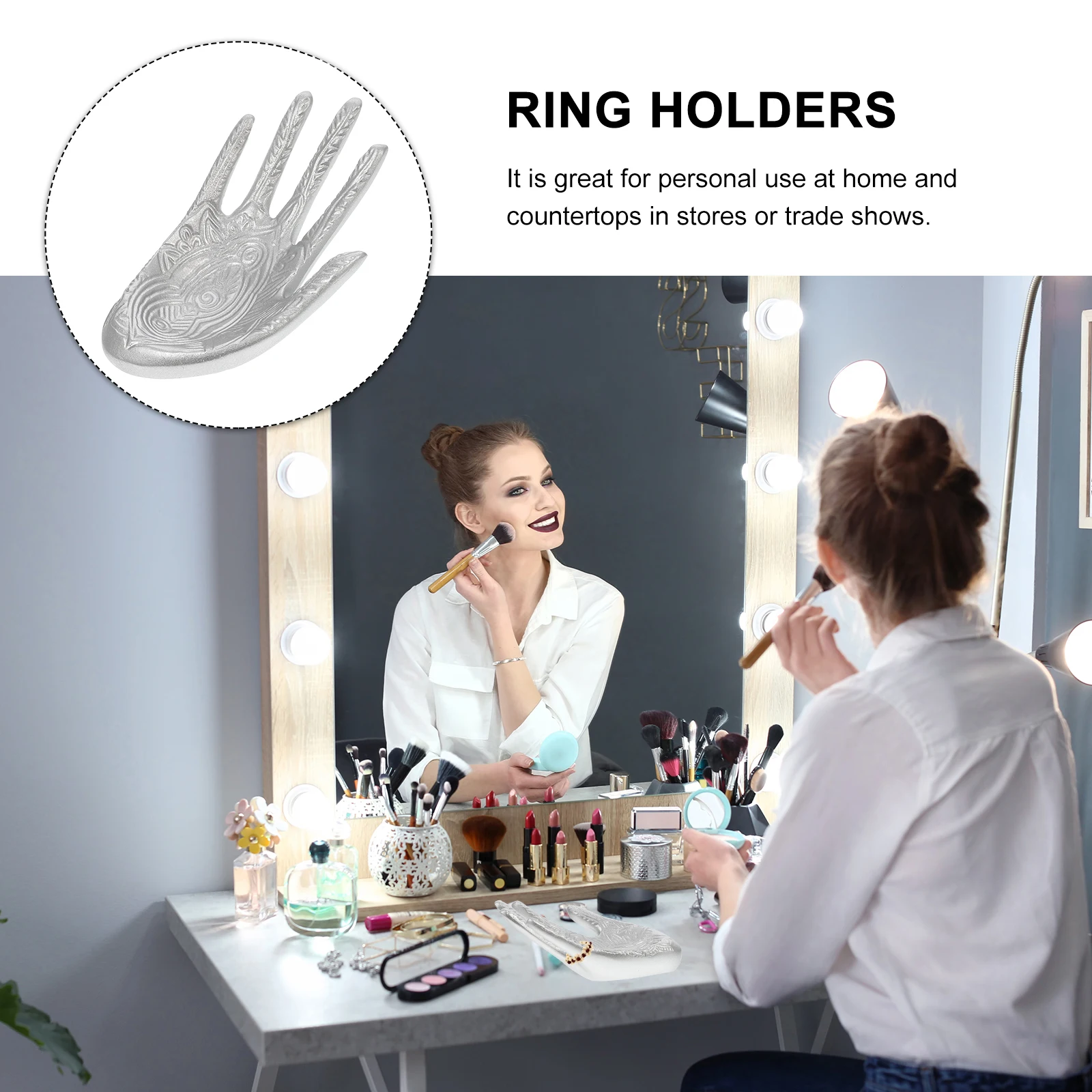 

Resin Hand Jewelry Display Stand Home Store Decor Ring Support Mannequin Shaped Holder Ring Hand Display Holder