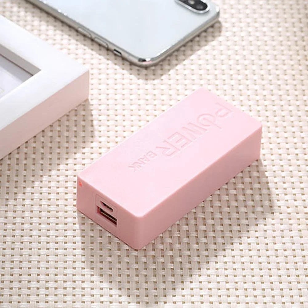 Accessorie Mobile Power Housing Pink/yellow/green Power Bank Shell 2 Sections Assembly Kit Black/white/blue Diy Sleeve