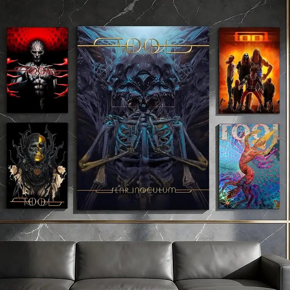 Alternative Metal Bands T-Tool Poster Waterproof Peel & Stick Wall Sticker Self Adhesive Art Decor For Living Room Bedroom