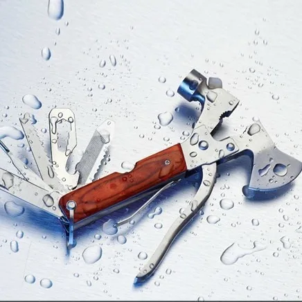 Outdoor Portable EDC Stainless Steel Multifunctional Combination Axe Camping Hiking Vehicle Emergency Survival Tool