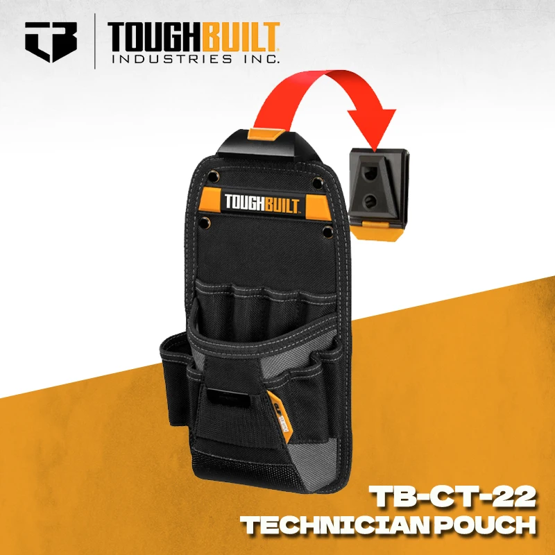TOUGHBUILT TB-CT-22 Technician Pouch Small Mechanic's Tool Belt Pouch Organizer Tool Bag Tool Accessories Toughbuilt Pouch