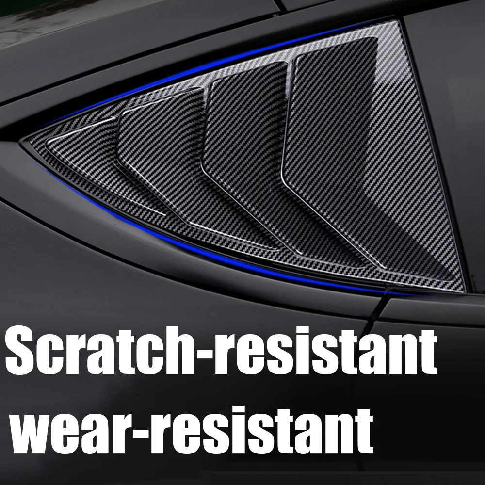 For Tesla Model 3/Y Juniper 2017-2025 ABS Rear Car Window Shutter Cover Louver Side Vent Trim Triangle Modified Car Accessories