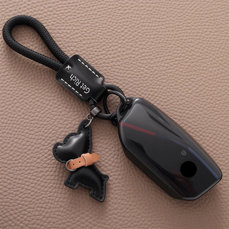 

New Black Style Key Case Cover Shell for BMW X1 U11 X7 G07 XM G09 i7 7 Series G70 LCI iX I20 U06 G81 M3 Auto Accessaries Key Fob