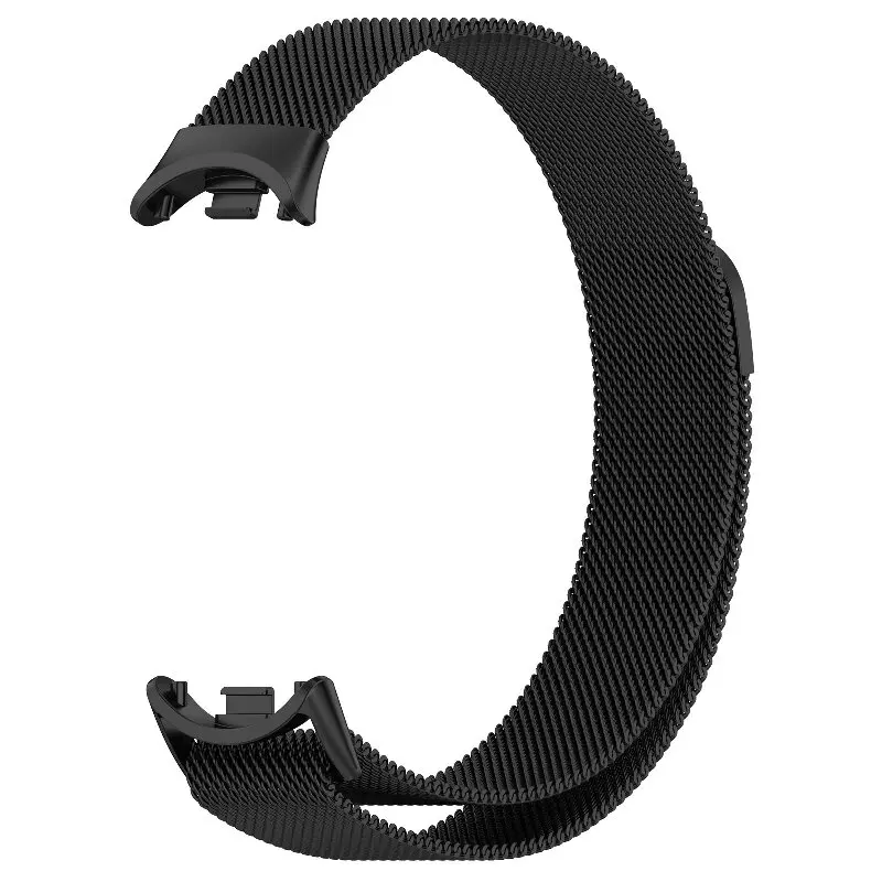 حزام معدني لسوار Xiaomi Mi Band 8 9 10 مع حافظة من البولي يوريثان، واقي ناعم للشاشة، حزام ساعة بديل بحلقة مغناطيسية ميلانو #2