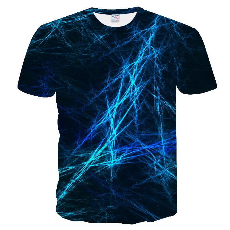 Summer New 3D Three-dimensional Abstract Print T-shirt For Men Fashion Casual Personality T Shirts Trend hip hop Breathable Tees