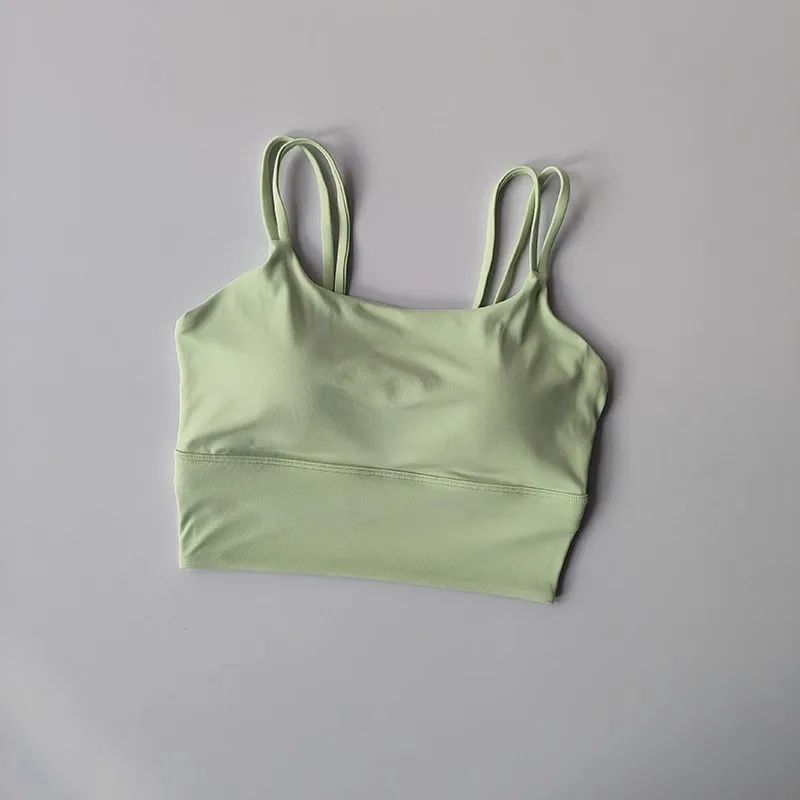 Nahtloser Sport-BH für Damen, atmungsaktives Fitness-Crop-Top, schöner Rücken, Push-up-Yoga-Tank-BH, schmale, elastische Gym-Weste – Detail 7
