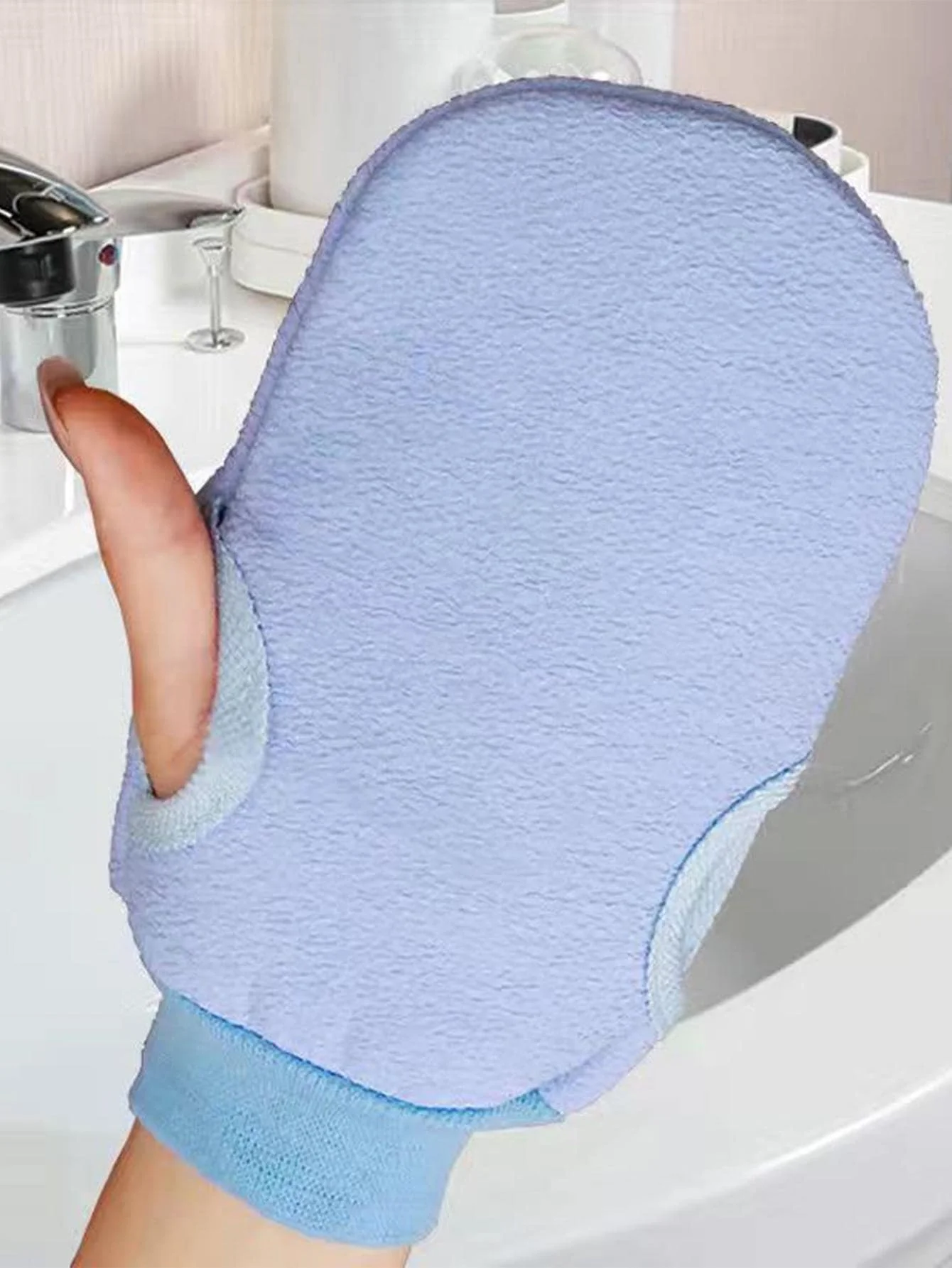 

1 шт. однотонная милая мочалка-губка для отшелушивания кожи, ручная, для мужчин и женщин