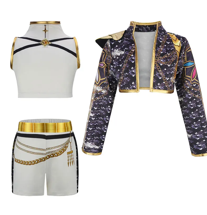 أزياء الهالوين للفتيات أزياء شيطان هنتر رومي زوي التأثيرية أزياء الفتيات الموحدة كرنفال موضوع ملابس أداء الحفلات