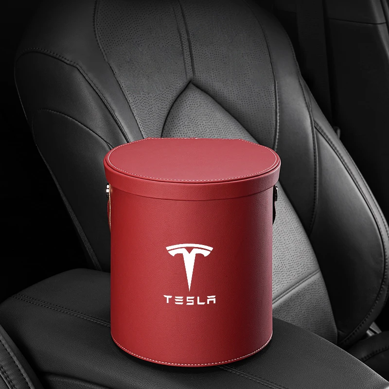 

Водонепроницаемая мусорная корзина для автомобилей Tesla Model 3, Model Y, Model S, Model X и других моделей, с крышкой, герметичная, из искусственной кожи.