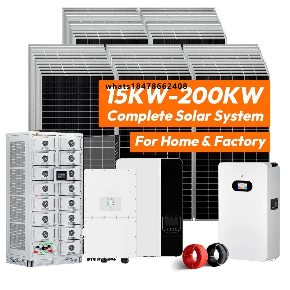10Kw Hybrid Solar Panels Energy System 5Kw 15Kw 50Kw 20Kw 100Kw Complete Kit Solar Power System With Storage Set for Home