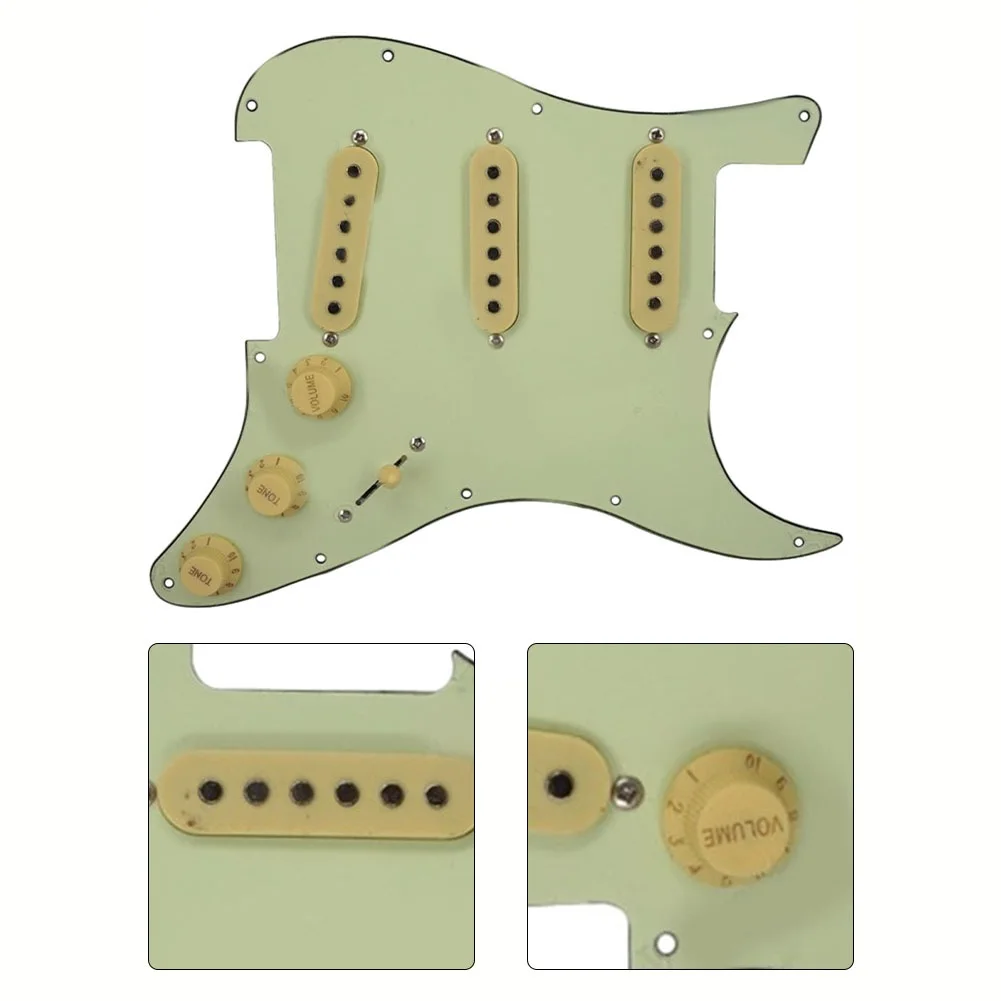 st-style-pickguard-sss-pickup-set-3-ply-construction-abs-material-includes-three-single-coil-enhanced-guitar-sound
