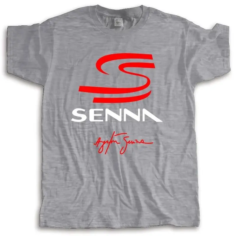 メンズコットンtシャツサマースタイルアイルトン・セナブラユニセックスベーシックレイヤリングトップ秋の着用に快適なホーム服