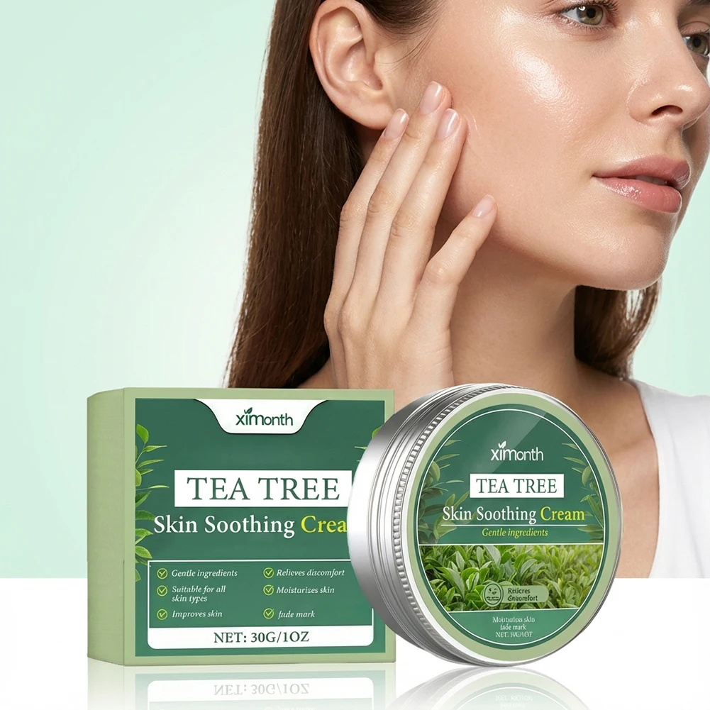 Teas Tree Soothing Cream For Sensitive Skin Soothing Face Gel Cream Deep Moisture Without Clogging Pores For Skin Care Daily Use