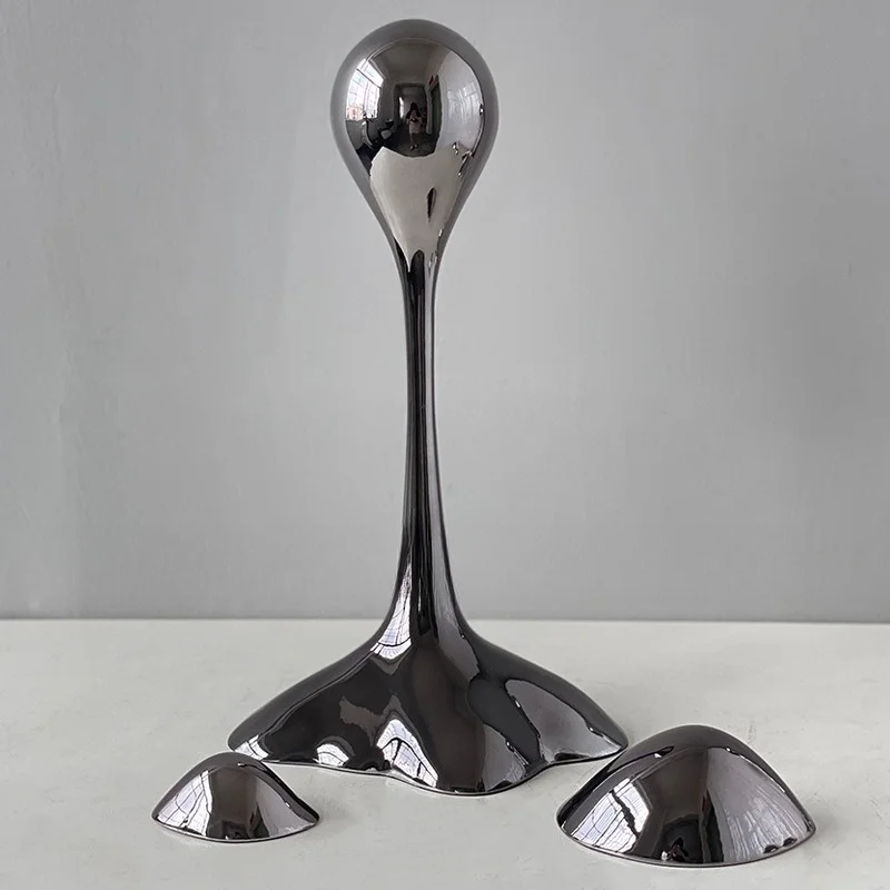 Modern minimalist light luxury creative art water drop geometric ornament, model house sales department living room decoration