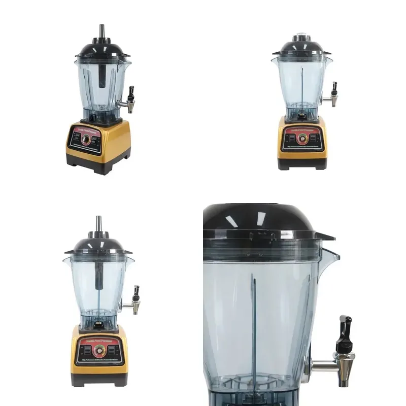 2025 8L Large Capacity 2200W Commercial Blender Juicer Portable with Faucet High Power Smoothie Maker for Restaurant Bar