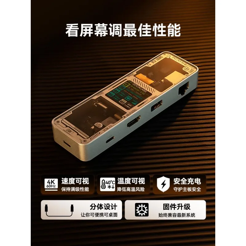 usb splitter notebook gigabit hub card reader for tablet 4k60hz network port split desktop typec