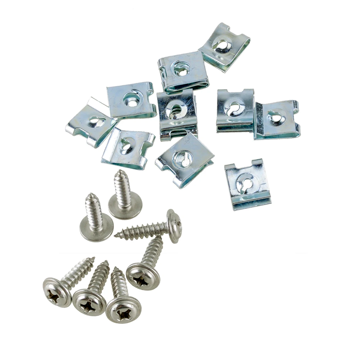 200Pcs Car Auto U Nuts Self Tapping Screw Spire U Clips Speed Fastener Motorcycle Accessories