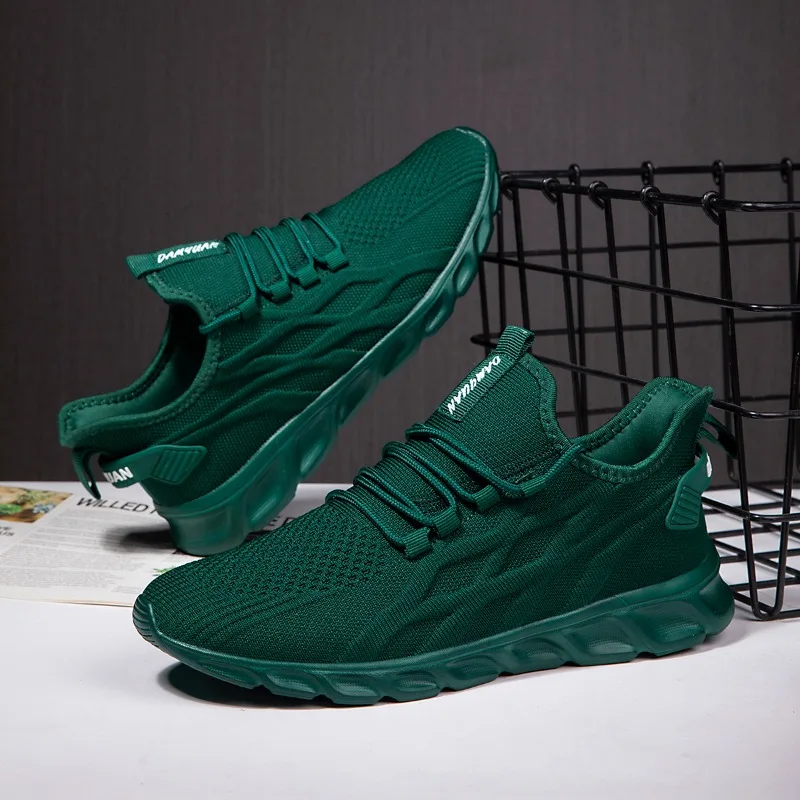 Damyuan-Knit Athletic Sports Sneakers para homens, tênis de corrida, tênis, tênis, calçado masculino, moda, Brathable