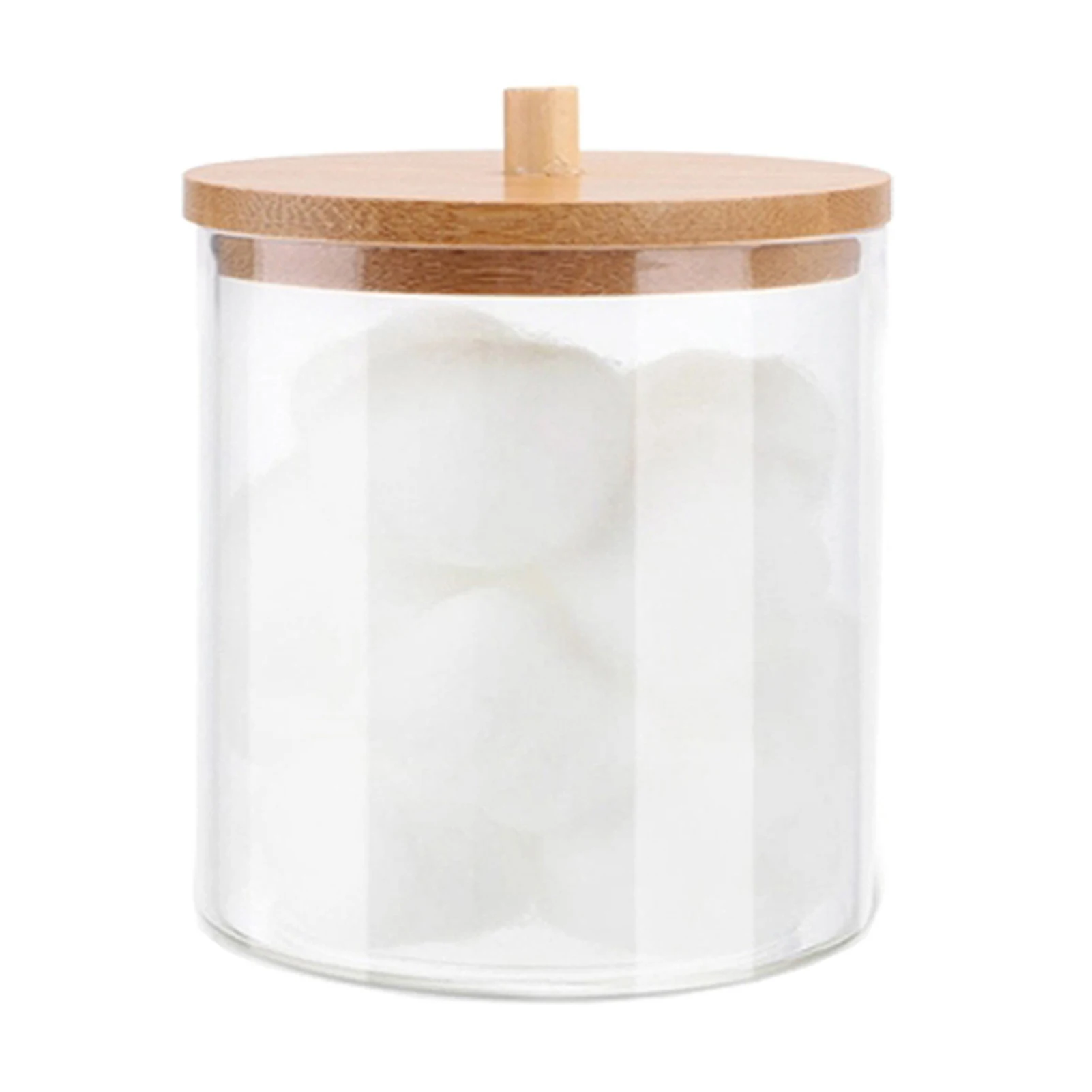 

Cotton Swab Storage Box Round Clear Container For Cotton Pads Makeup Sponges