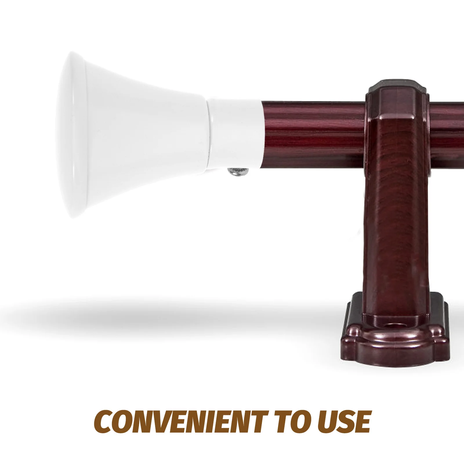 2 Stück Gardinenstangen-Endstücke aus Eisenmaterial, kreatives schickes Design, Heimbüro-Dekoration, Endstück für Wohnzimmer, Esszimmer, Schlafzimmer, Fenster