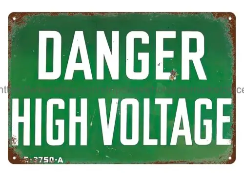 Danger High Voltage metal tin sign home furnishing office restaurant